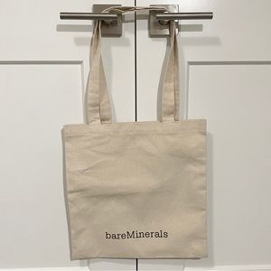 BareMinerals Tan Cream Canvas Tote Bag